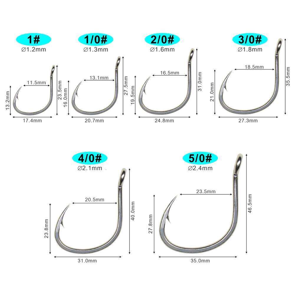 ICERIO 10PCS Matte Tin Coating Anti-Corrosion Saltwater Fish Hooks Spade end handle design For Assist Jigging Lure Hook 1/0-5/0# Z260228