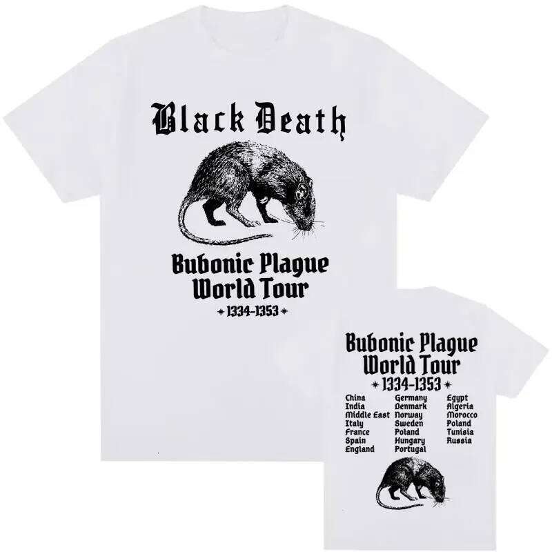 Bubonic World Tour 2024 Tshirts Men Women Casual Funny Meme Gothic T Shirt Fashion Vintage Oversized Cotton Short Sleeve T-shirt C260228 - view 4