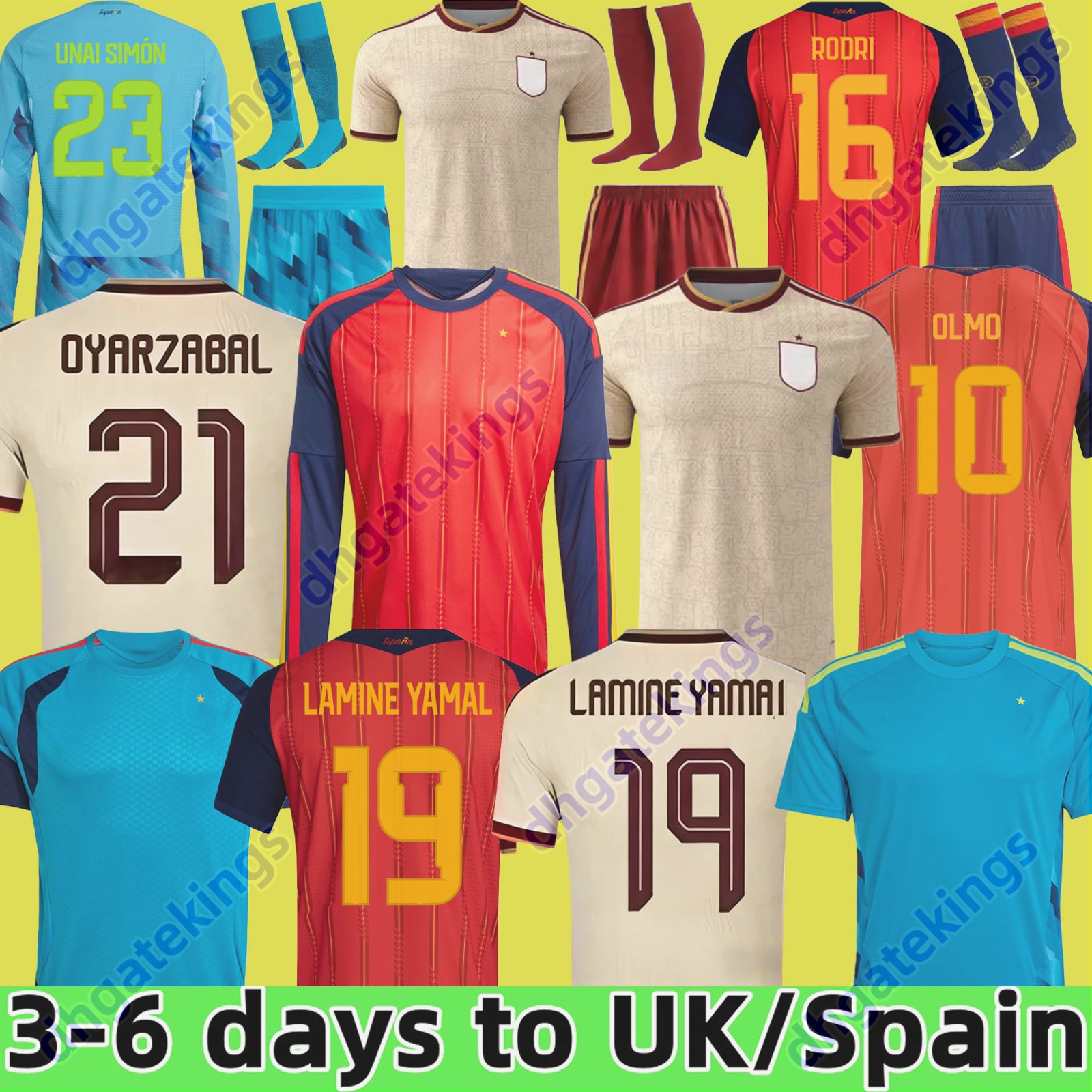 2026 World Cup SPAIN Soccer Jerseys PEDRI GAVI LAMINE YAMAL MORATA Carvajal OLMO FERRAN RODRIGO Jersey SPANISH Men Kid Kit Football Shirt Fan Player