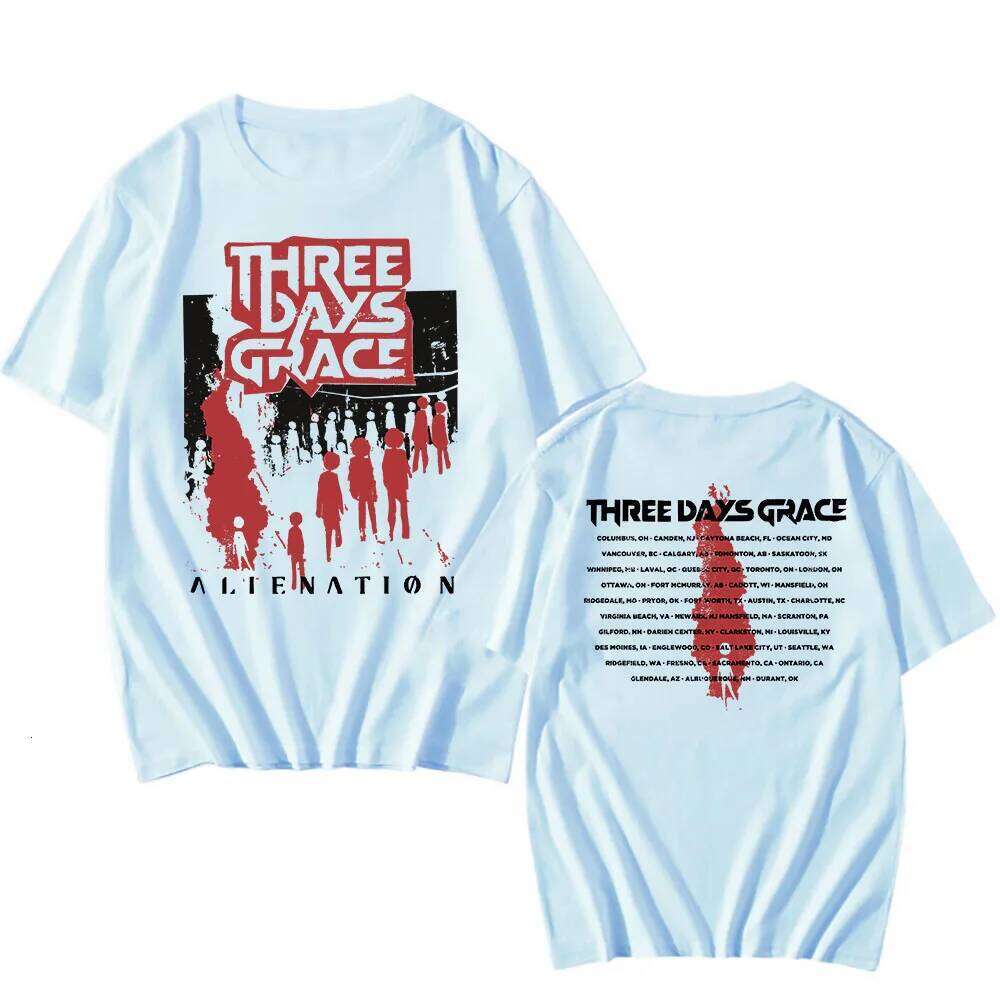 ALIENATION 2025 TOUR TEE THREE DAYS GRACE Printing Tshirts Cotton Fashion Short Sleeve T-shirt Unisex Streetwear Men Women Shirt C260228 - view 7