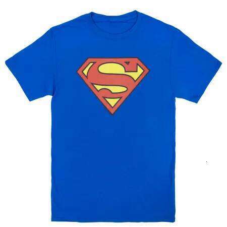 Superman Black T Shirt Men 2025 Spring Vintage Distressed Metal Logo Design Textured S Shield Print Dc Cotton Top C260228