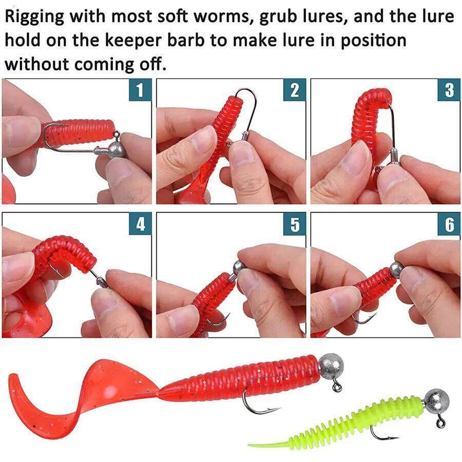 5pcs 1g 2g 3g 4g 5g 10g 20g 22g 25g 28g crank head Jig lure hard bait soft worm jig hook for fishing Z260228