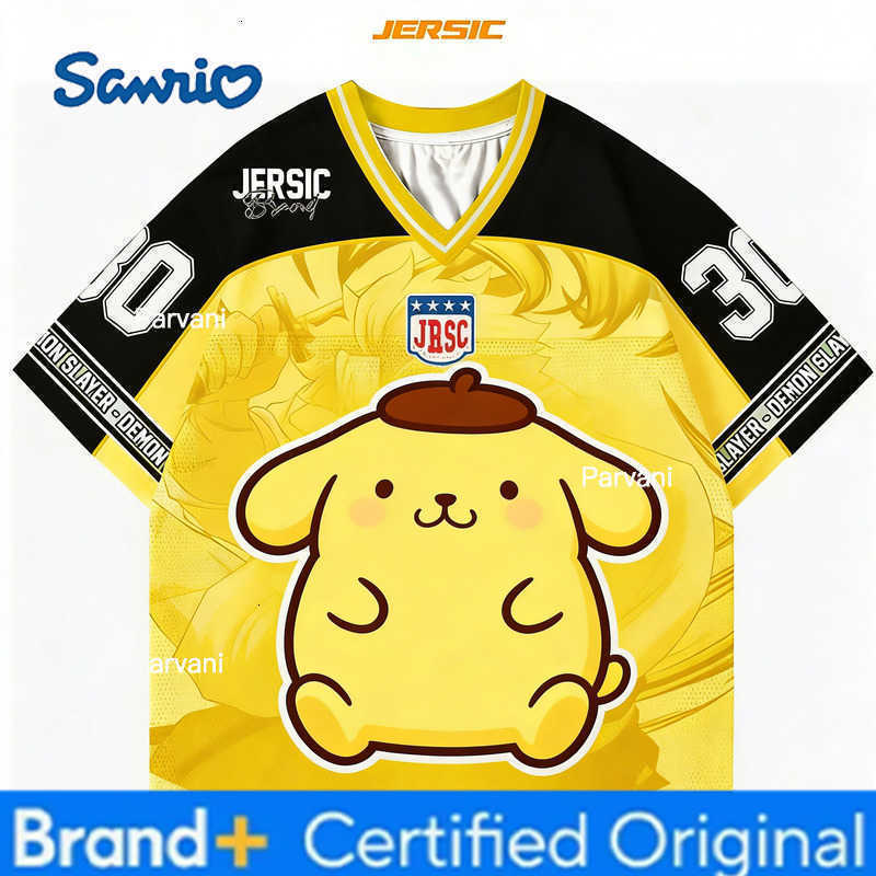 Sanrio 2026 Hello Kitty Special Edition Football Jersey Casual Sport Short Sleeve Harajuku Loose Tshirt Streetwear Kids/Adults Tops H2602281