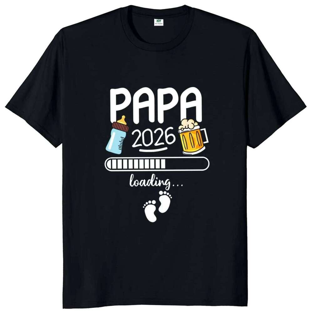 Papa 2026 Funny Future Dad Beer Lovers Printed Graphic High Quality Short Sleeve T-shirts Men's Tops C260228 - view 3