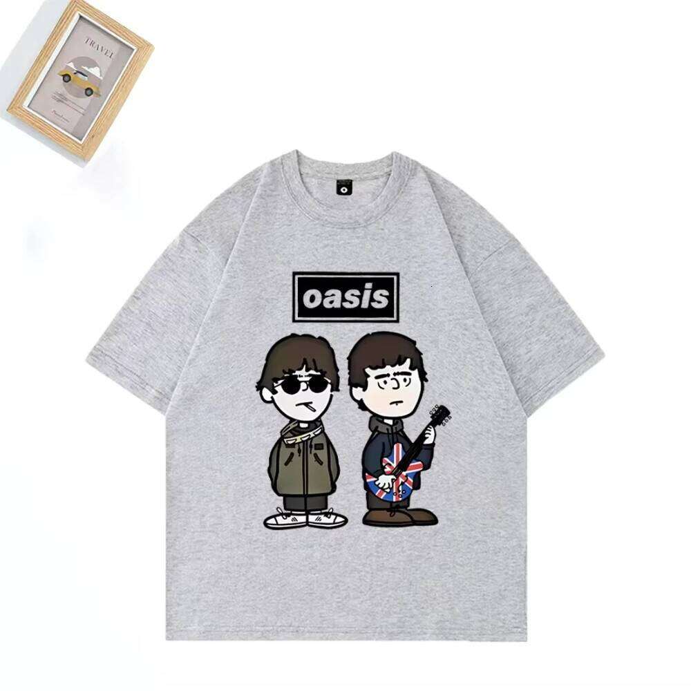 Oasis 25 Tour T-Shirt Man's Women Summer Tide Oversized Casual ONeck Short Sleeve Shirts Pure Cotton Fans Gift Boys Clothes C260228 - view 5