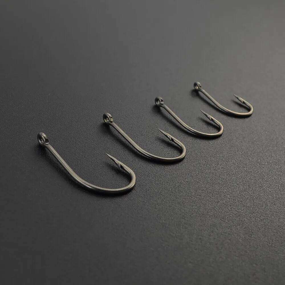 Hirisi 50pcs Carp Coating High Carbon Stainless Steel Barbed 8017 Fishing Hooks Accessories Z260228
