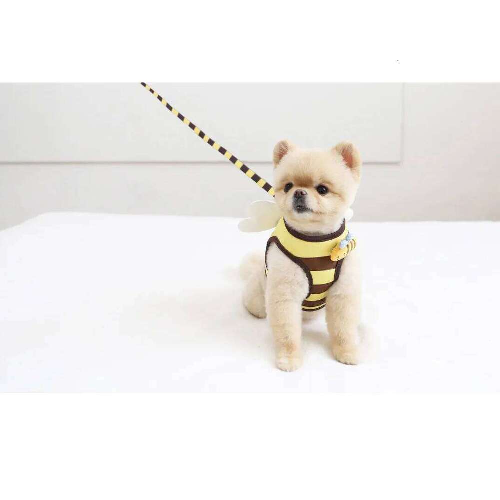 Pet Supplies Little Bee Cute Puppy & Vest Chest Harness Walking Leash Household Small Dog
