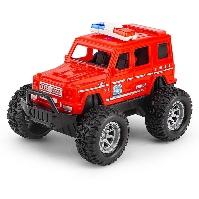 Large-sized police car toy with low inertia car for children, car model simulation for boys, police car toy for kids, off-road vehicle gift X250203