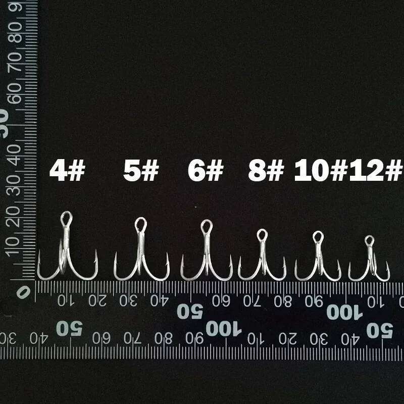 OUTKIT 5pcs/box 6066-3x-NP Strengthen Super Strong Twins Steel Alloy Sharp Lure Treble Tackle Hook Fishing Box Z260228