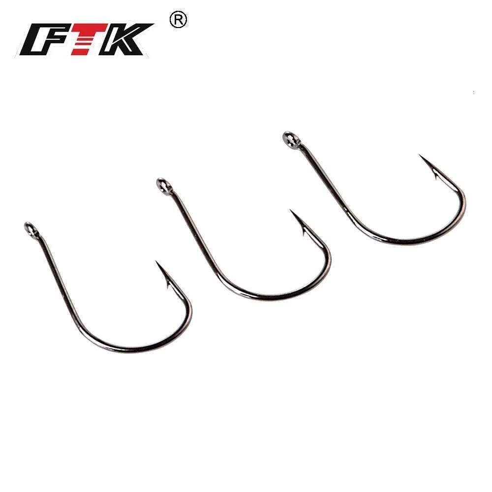 FTK High-carbon steel Barbed Hook Size 8Pcs-10Pcs/Pack size 3#-14# Carp Hooks Super Needle Point KEIRYU For Fishing Tackle Z260228