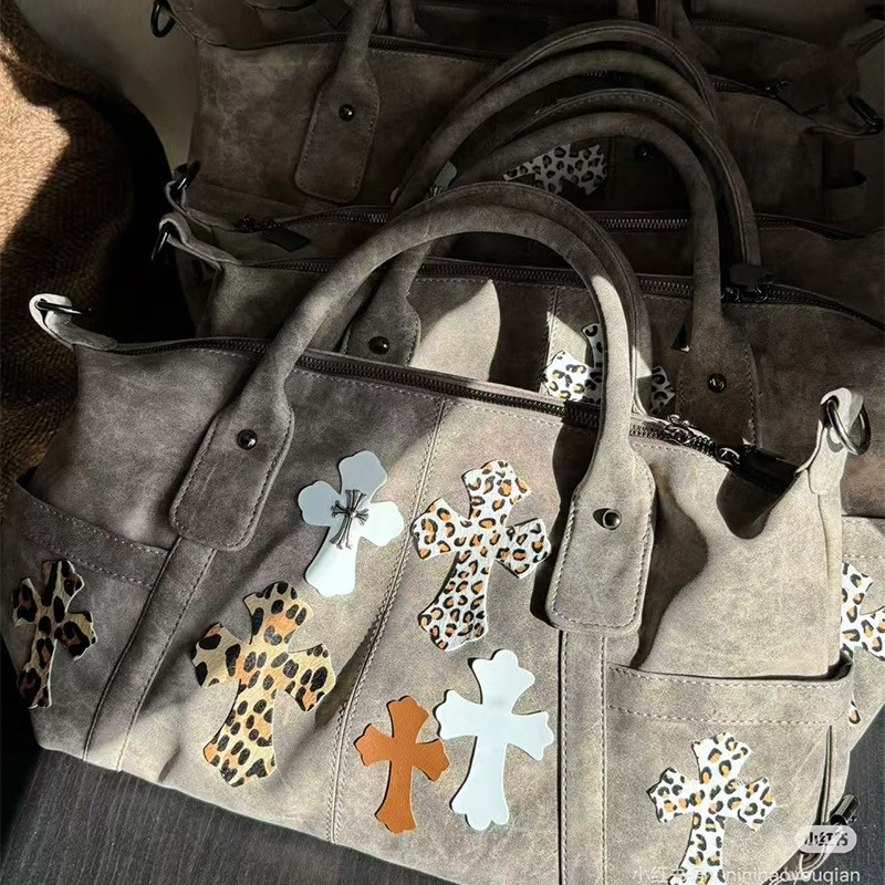 Casual Cross Leather Commuter Y2k One Shoulder Crossbody Fashion Tote Bag