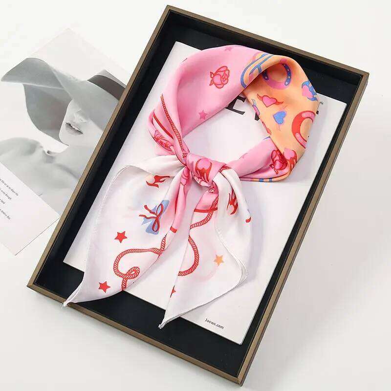 2025 New Fashion 70x70cm Women's Scarf Seda Paisley Printing Cachecol Square Decorative Pescoco Luxa Banda Design Z260226