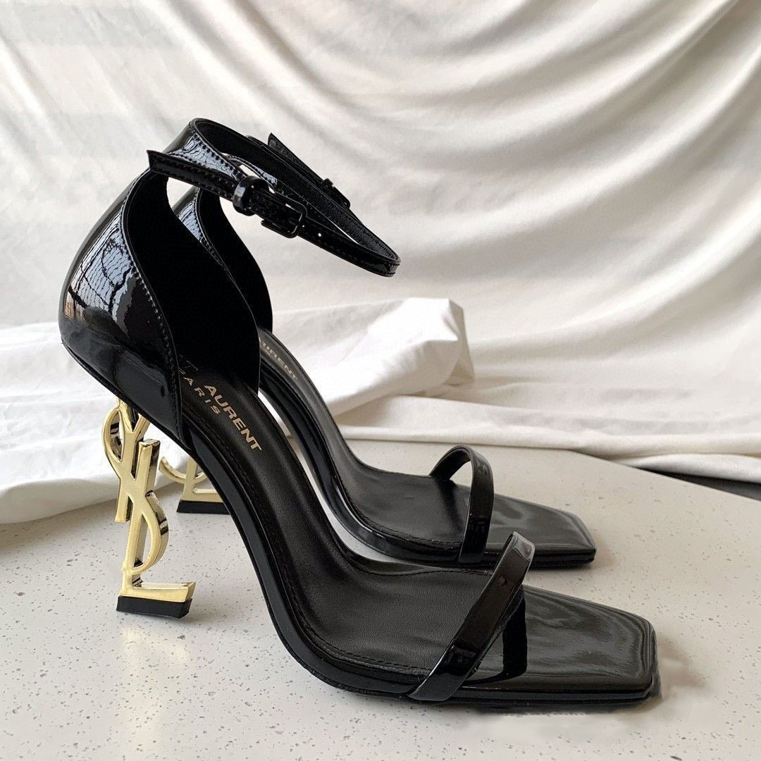 Designer High heel sandals fashionable luxury dance shoes women's formal shoes versatile sandals vest classic black gold high heels 10cm high-quality leather