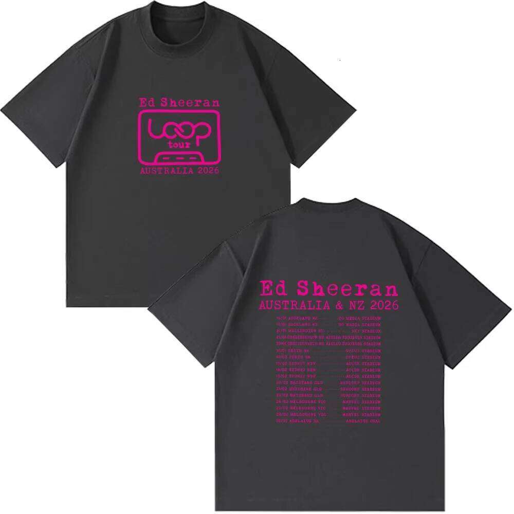 Ed Sheeran Loop Australia and New Zealand 2026 Tour Merch Summer T Shirts Fan Gifts Men Women Fashion Cotton Style Clothing C260228 - view 7