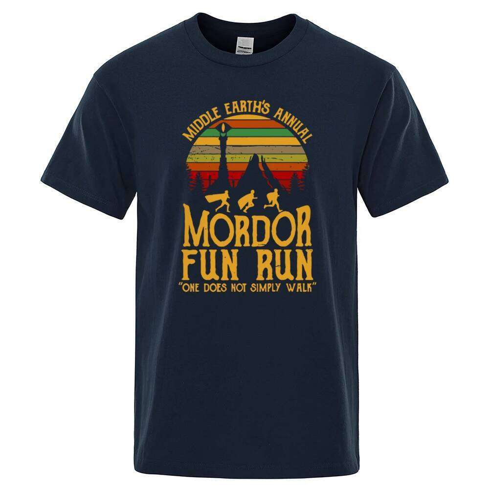Middle Earth'S Annual Mordor Fun Run Print T Shirt Men Women Tshirts Summer Tops Cotton Loose Street Hip Hop T-Shirts C260228 - view 4