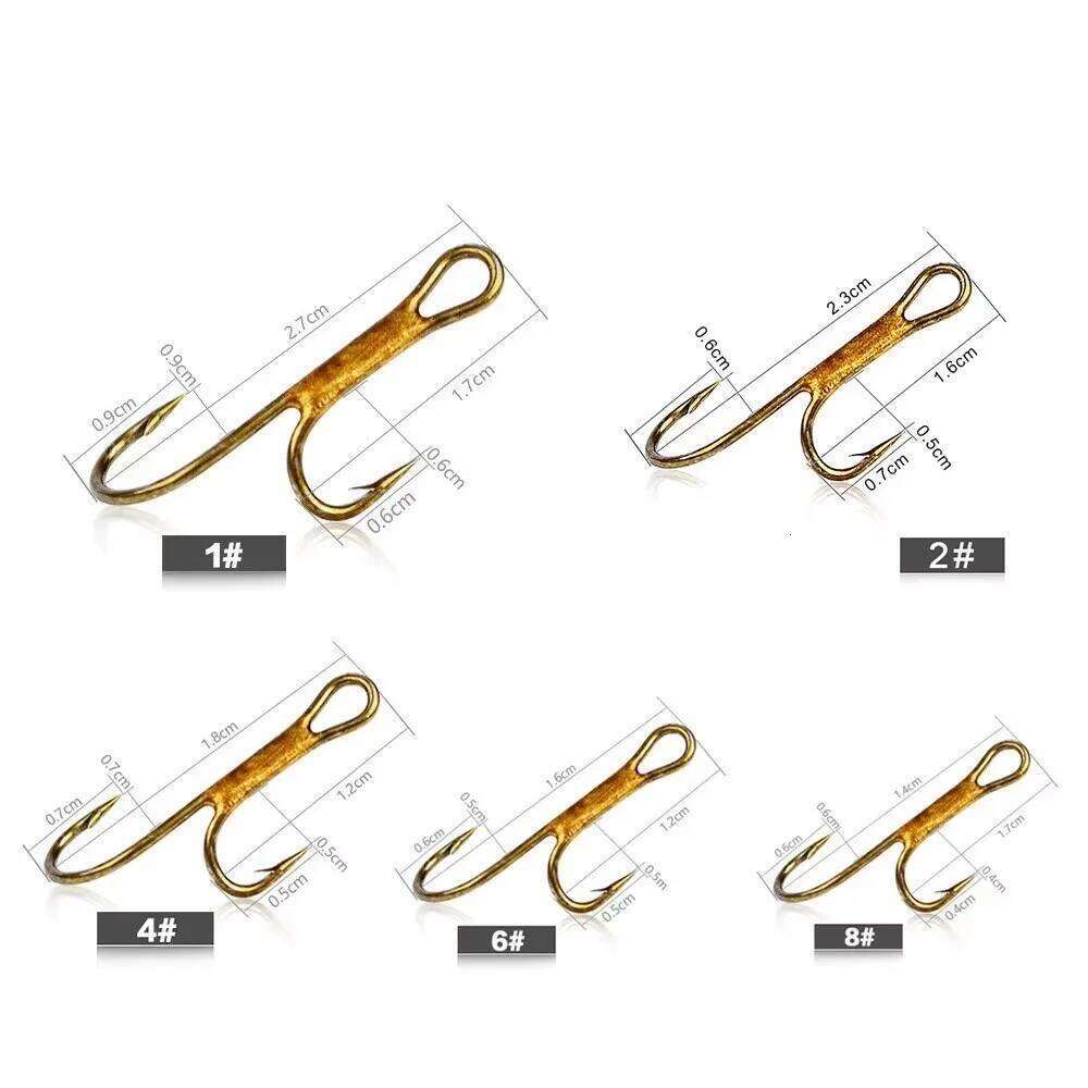 NGB 20PCS High Carbon Steel Double With Eye 1# 2# 4# 6# 8# Barbed Worm Lure Hook Fishing Accessories Z260228