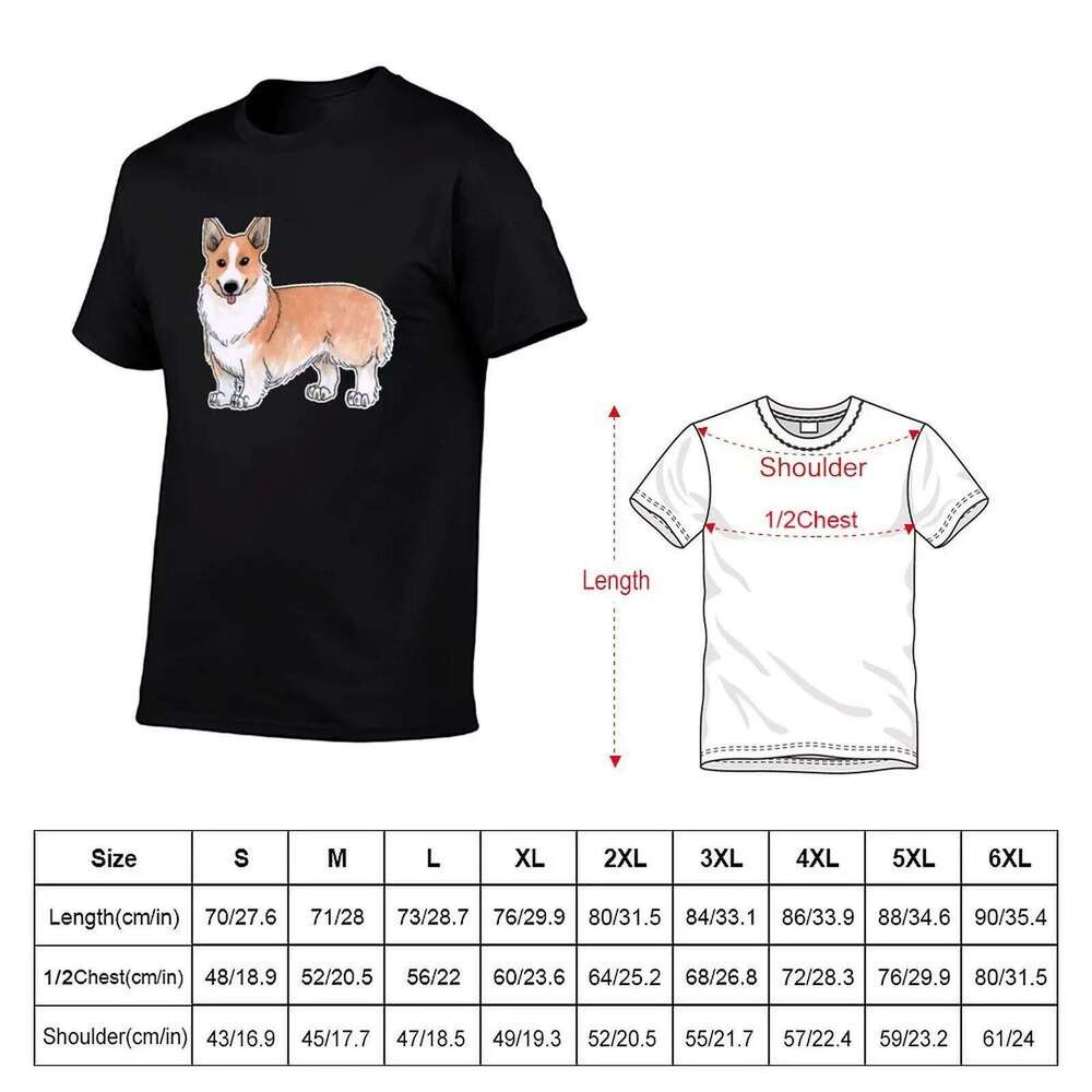 Corgi Pembroke t T-Shirt package shirt dog man Welsh black t-shirt for cotton plain high quality C260228 - view 6