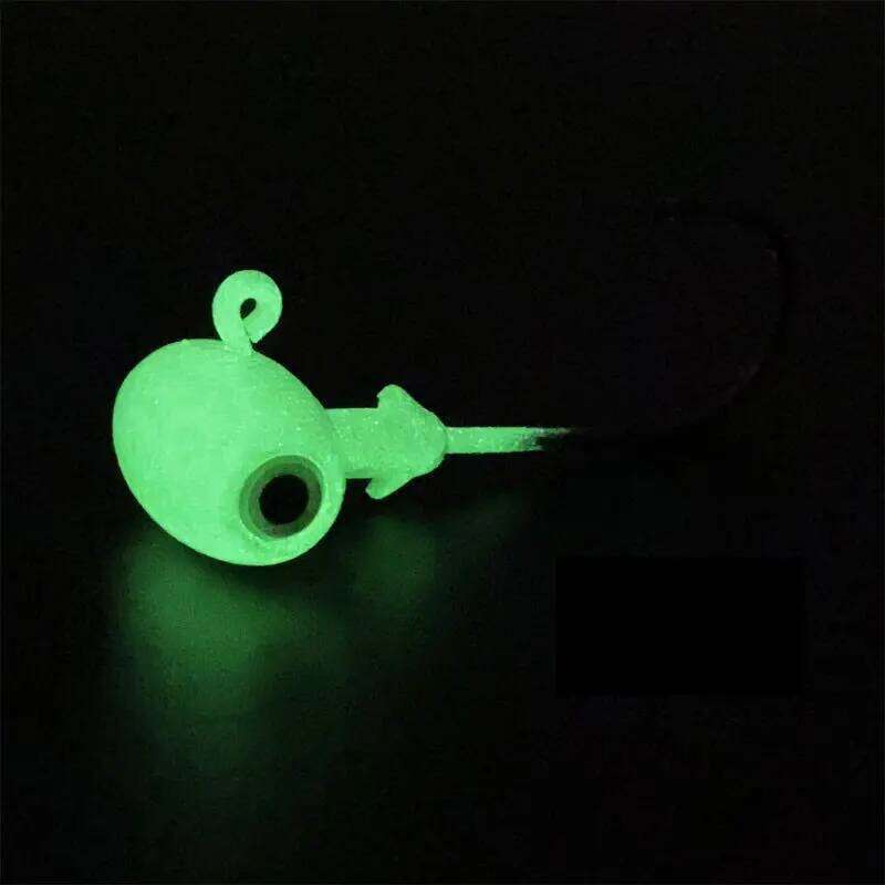 JYJ 3.5g/5g/7g/10g/14g colorful hammer shape jig head ,fishing hook jigging with big 3D eyes for soft lure bait Z260228