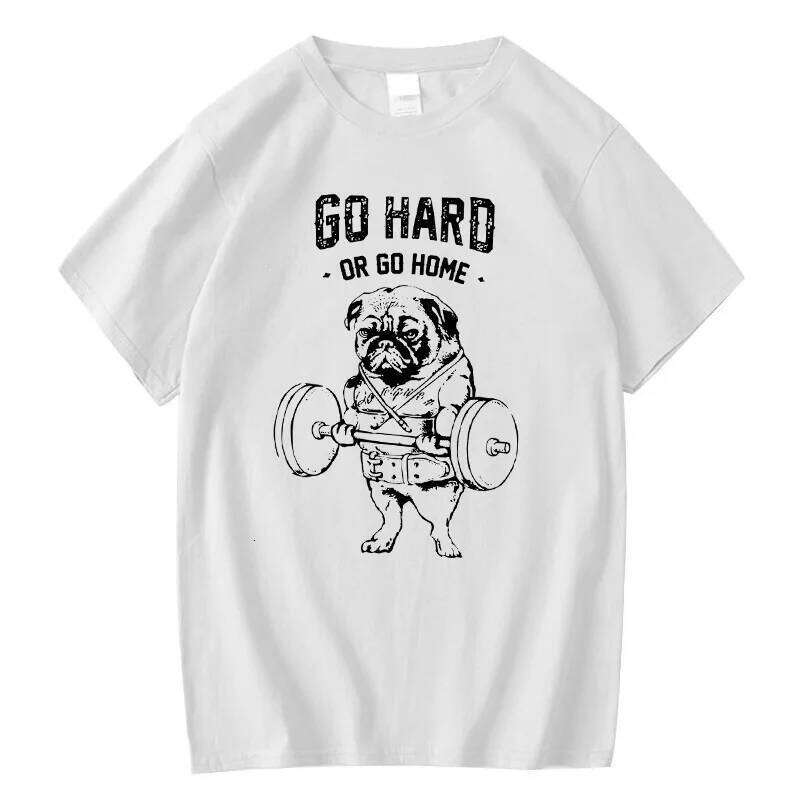 100% Cotton Pug Life Mens T Shirts Fashion Home Or Go Hard Tops Men Loose Male Tshirt Casual Summer C260228 - view 3
