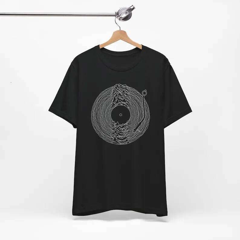 Joy Division T-Shirt Vinyl Record Unknown Pleasures Shirt Alternative Rock 80s Music Graphic T Shirts Regular Short Sleeve C260228 - view 4