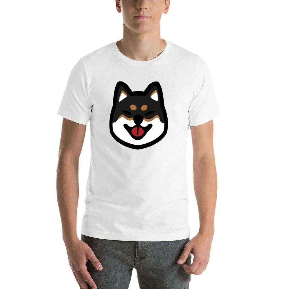 heavy t Black cotton T-Shirt shirt Inu graphic Shiba shirts man C260228 - view 4