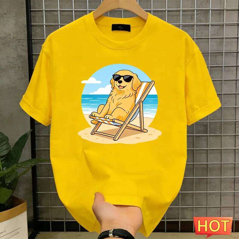Cute Golden Retriever Graphic T Shirts Fashion Trendy Summer Short Sleeve 3D Printed T-shirt Casual Oversized Unisex Couple Tees C260228 - view 6