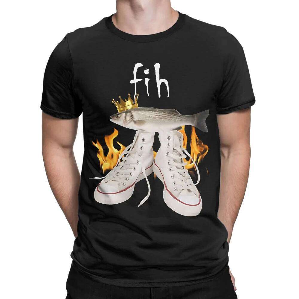 2026 New Hot Sale Men's and Women's Fih Funny Fish Meme Printed T-Shirt Cotton Graphic Tee Shirts Clothing Oversized Outfits C260228 - view 4