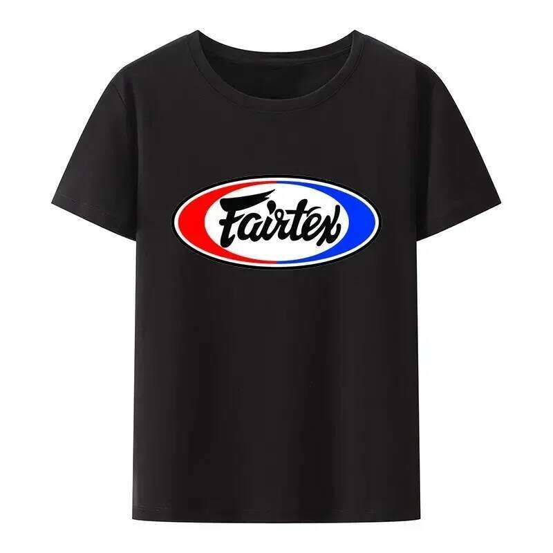 Fairtex Thailand T-Shirt Black Casual Muay Thai Kickboxing Round Neck Loose Graphic Hipster Blouse Street Fashion Breathable C260228 - view 4