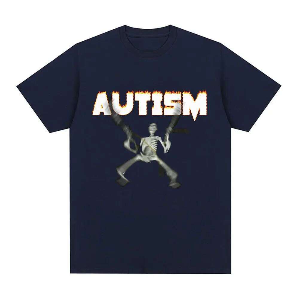 Autism Skeleton Meme T Shirt Humor Funny Skull Men Women Fashion Hip Hop T-shirt Casual Cotton Short Sleeve Oversized T-shirts C260228 - view 3