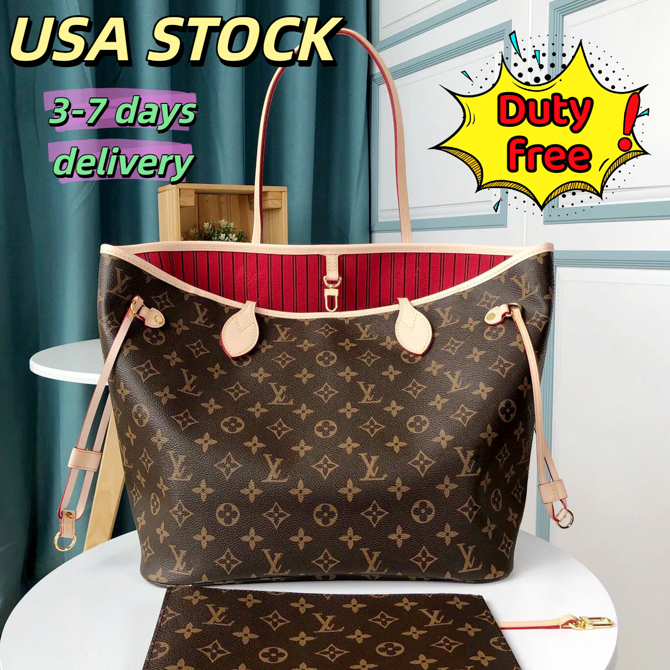 Designer Bag Tote Bag Old Flower Brown Lattice Bag Luxury Bag Fashion Totes Leather Handbag MM Women Bags High Capacity Composite Shopping Bags 10A