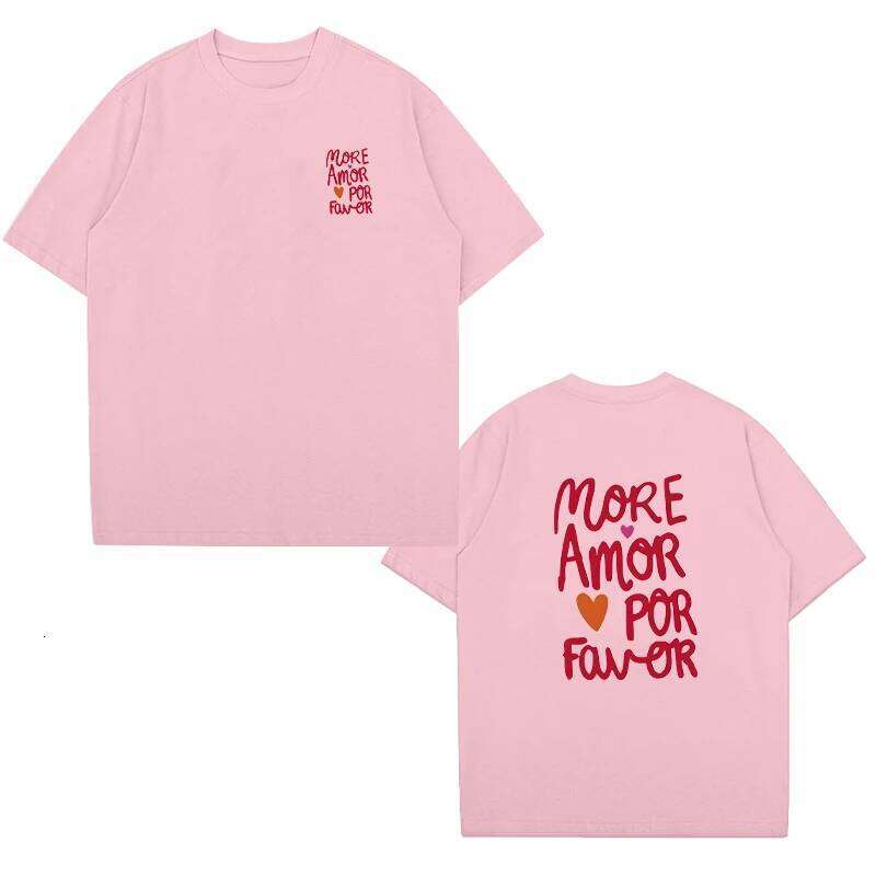 More amor por favor Letter printed short sleeve T-shirts Men Women Casual Crew Neck Simplicity T shirt Summer Fashion Top Unisex C260228 - view 6