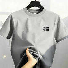 Unisex Y2K Italian Letter Print Cotton Tee Oversized Breathable Luxury Streetwear Couple Summer TopT260228