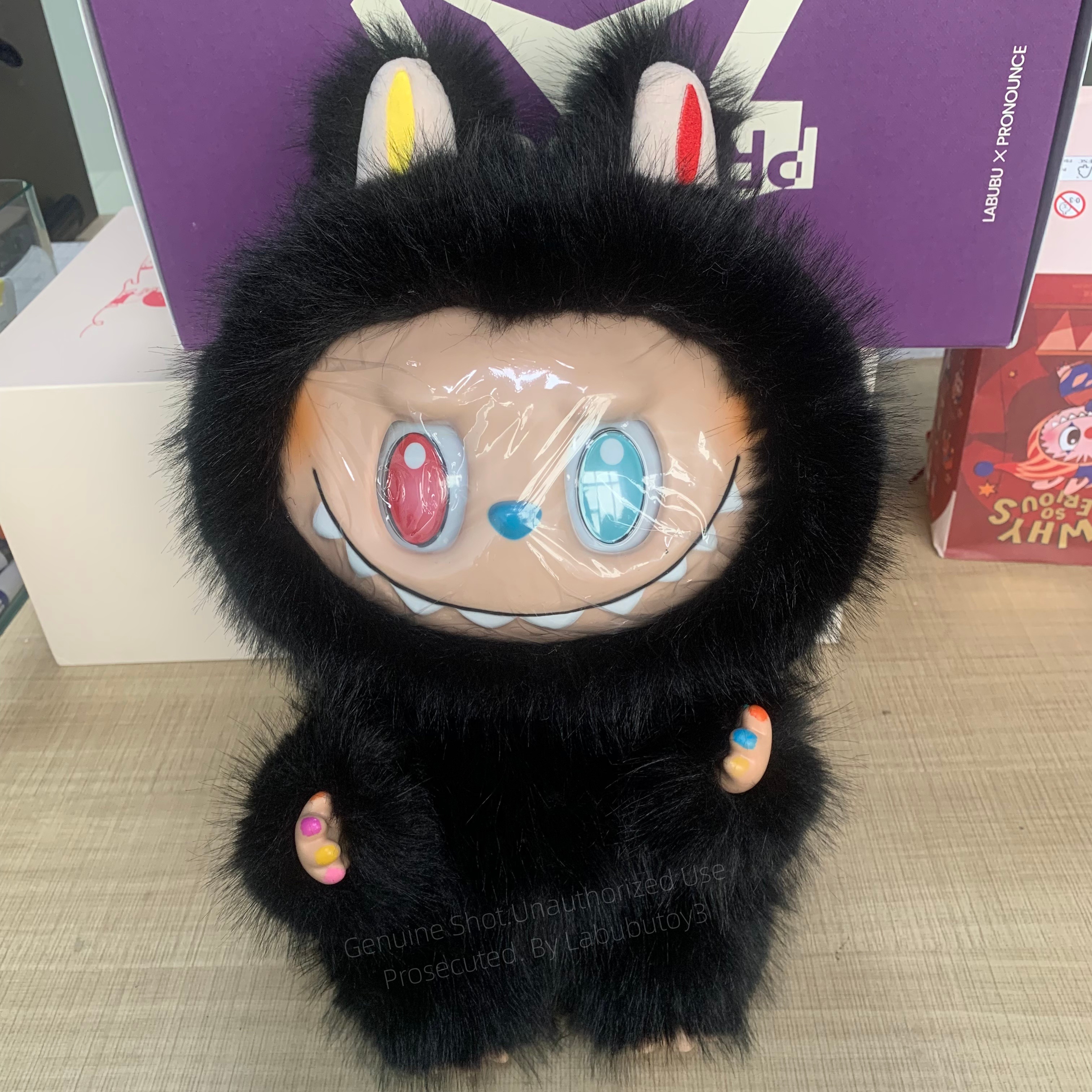 The Monsters Labubu 58CM 38cm Black Zimomo 10th Anniversary Series Angel In Clouds I Found You Vinyl Plush Doll yizhixing
