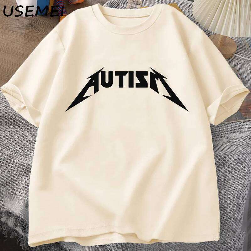 Autism Meme T Shirt Cotton Funny Humor Introvert for Men Women Letter Printed Tees Unisex T-shirts Oversized C260228 - view 4