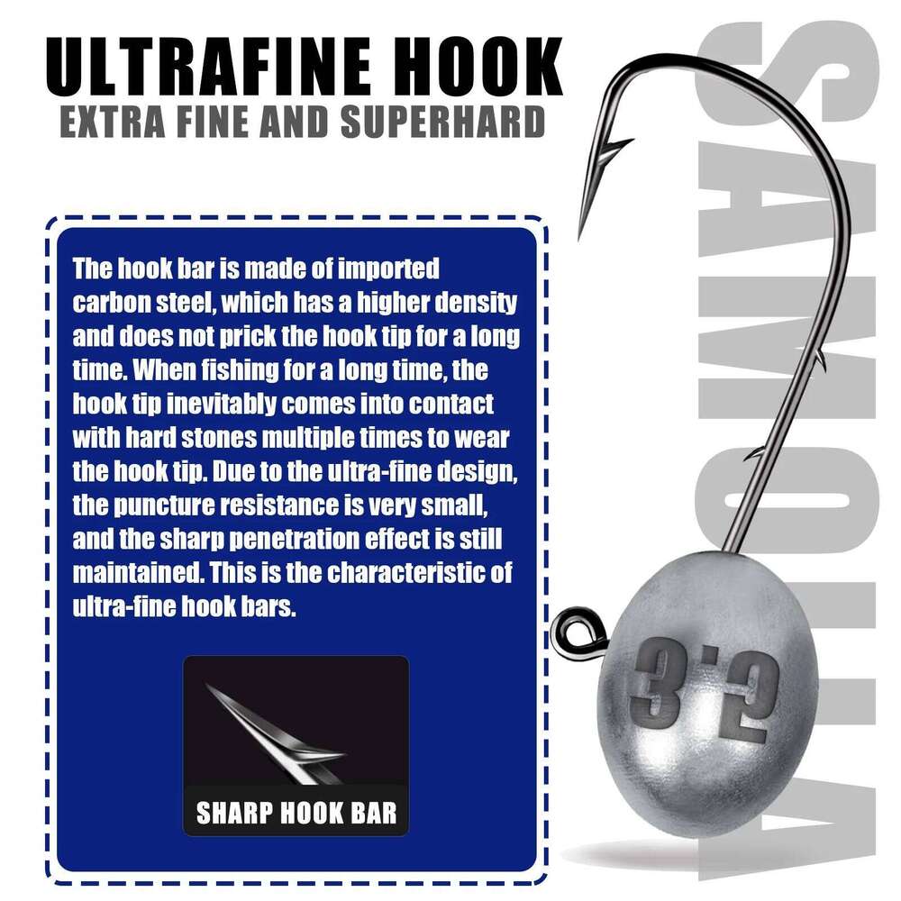 Jig Head Hook 1X Rockfish Ajing Fishing Hooks For Soft Worm Lure Bass Fish Pesca Goods 0.8-7g 5pcs/Bag Pike Trout Accessories Z260228