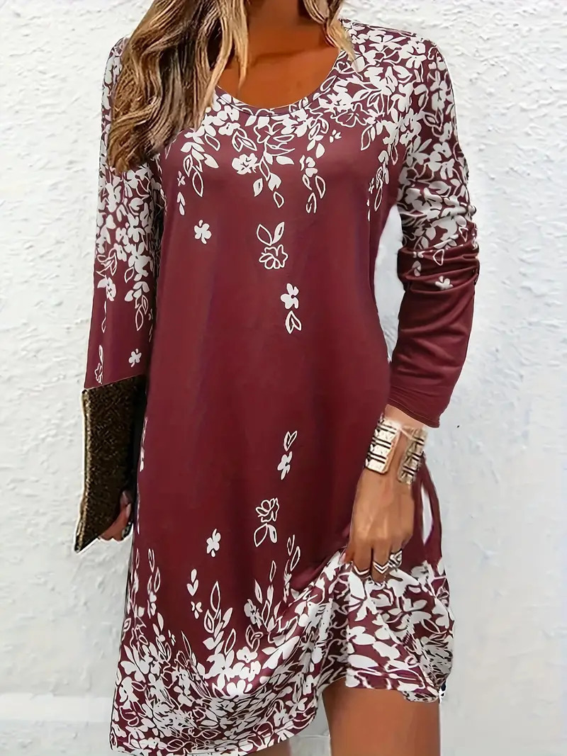 Wipalo Multi Color Plus Size Floral Embroidery Tunic Dress Spring Summer Elegant Tribal Flower Print Vocation Dress Vestidos 5xl J190531