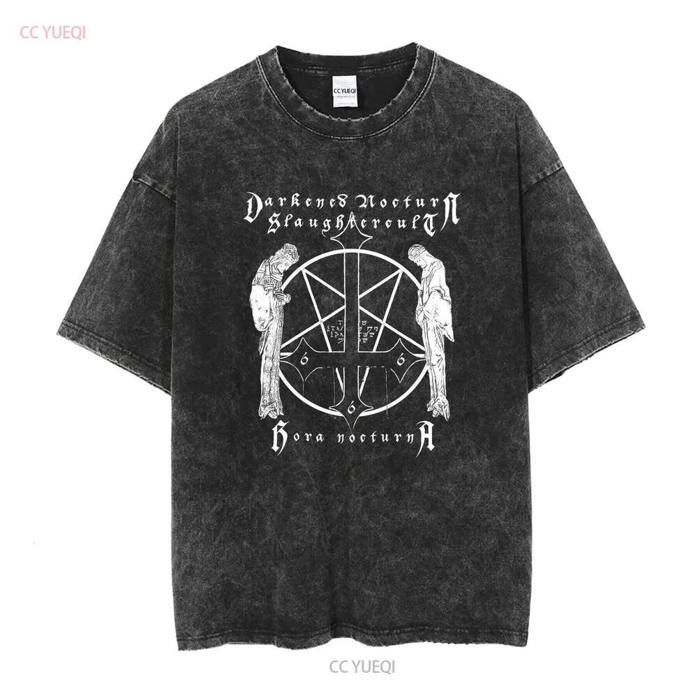DARKENED NOCTURN SLAUGHTERCULT Black Metal Vintage 2006 T Shirt XL LP Tour Hora vintage Washed designer clothes Stylish C260228 - view 3