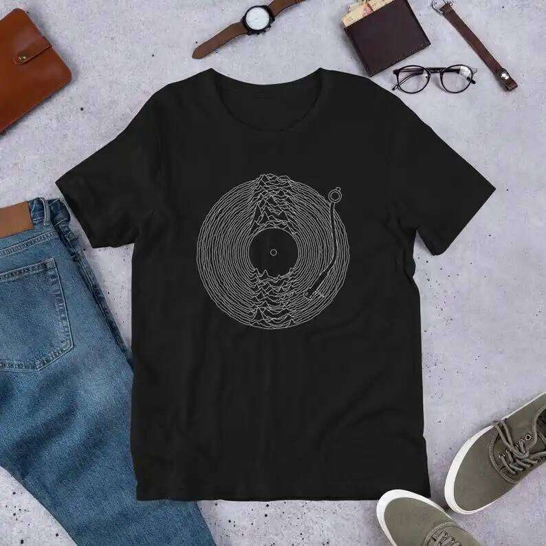 Joy Division T-Shirt Vinyl Record Unknown Pleasures Shirt Alternative Rock 80s Music Graphic T Shirts Regular Short Sleeve C260228 - view 5