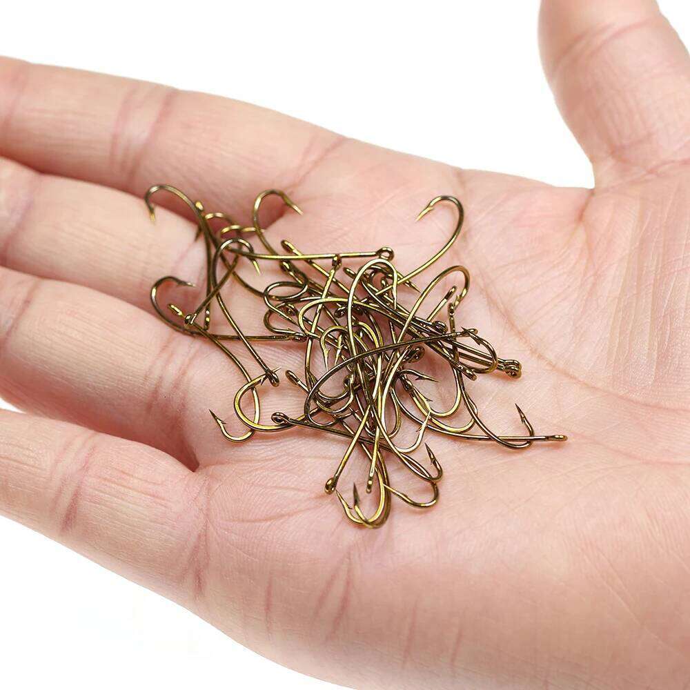 Vtwins 50PCS 3X Long Shank Curve Barbed Hook Dry Flies Hoppers Terrestrials and Stonefly Nymphs Fly Tying Fishing Hooks Z260228