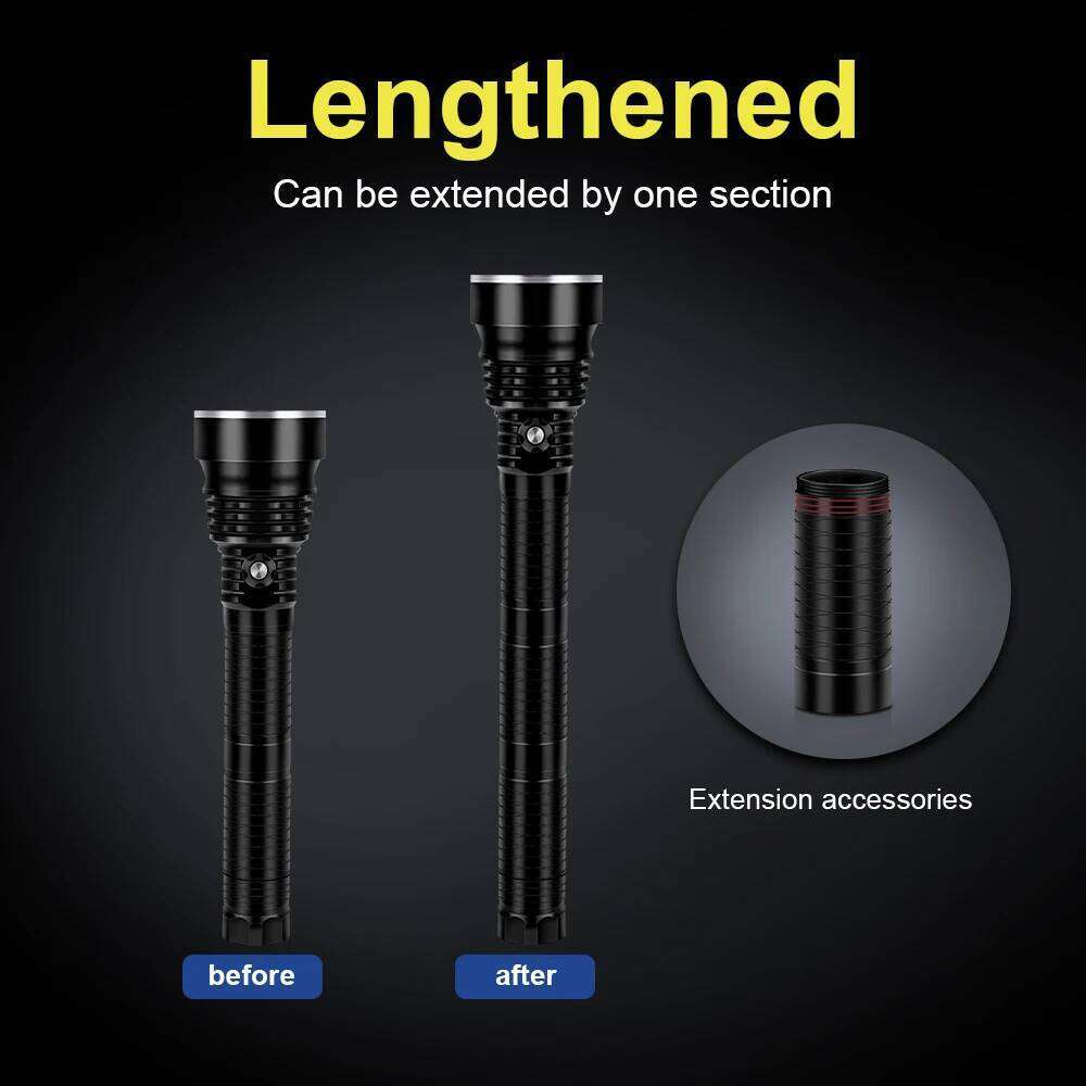 Most Powerful LED Flashlight Super Bright Underwater Lantern Professional 800M Dive Torch IPX8 Scuba Diving Light Z260228 - view 6