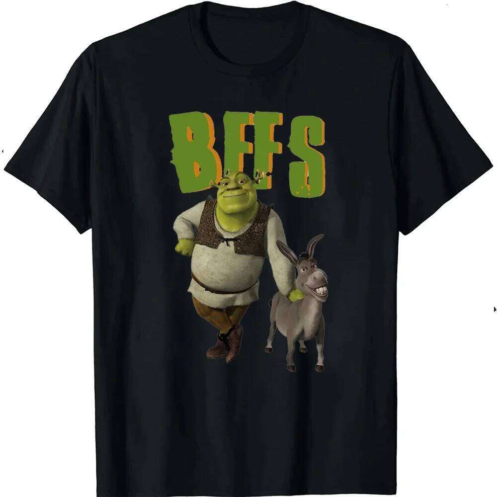 Ogre and The City Shreks Shirt Combine Fun Printed Men's Women's Short Sleeve T-shirts Summer Fashion Unique Funny hot sale C260228 - view 4