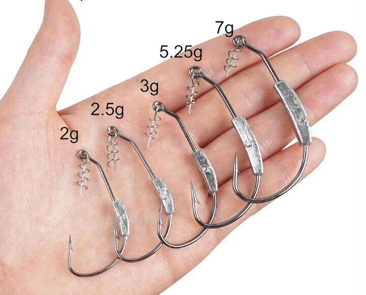 MrLurion 2g 2.5g 3g 5g 7g 9g Jigging head fishing with spin lock worm lure bait crank bass perch pike hook Z260228