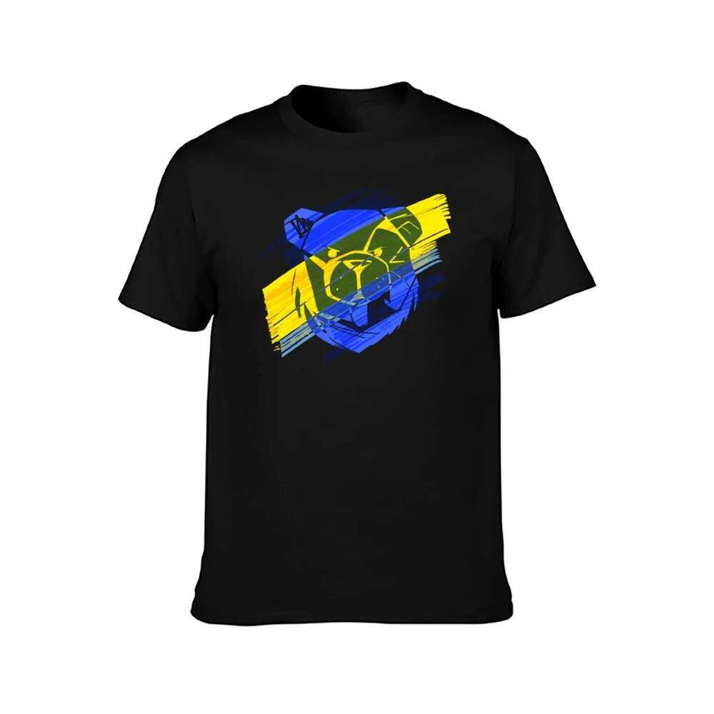 ROBUST BEAR TRACES 01 essential black cotton t-shirt plain for package t shirt man luxury T-Shirt C260228 - view 3