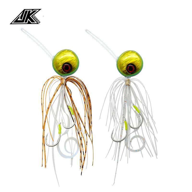 JK MHP Madai Rotating Water Tank Auxiliary Double-Layer And Silicone Kirt Sea Fishing Hook Z260228