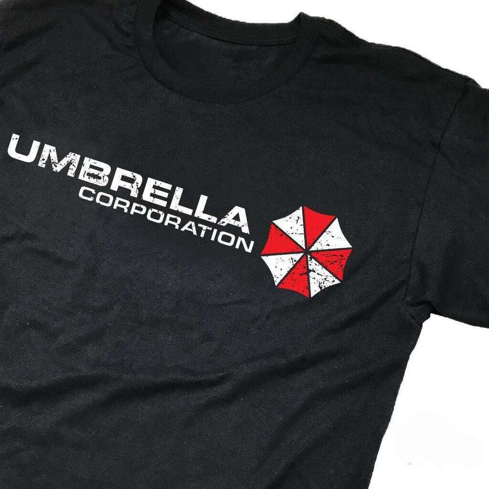 Resident Evil Umbrella Corporation T Shirt - Black Iconic Logo & Slogan 3D Printed Perfect for Game Fans C260228