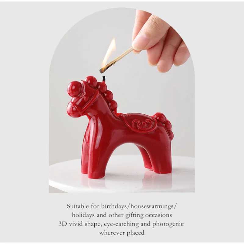 Scented Candle Swing Horse Design for 2026 New Year Creative Home Decor & Study Room GiftT260228