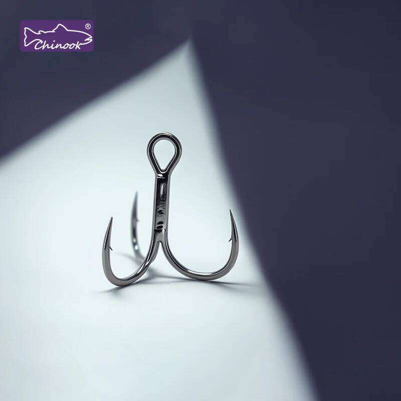 12pcs Chinook Treble 4X Strong High Carbon Steel Sea Fishing Hooks for Hard Lures Freshwater Saltwater Z260228