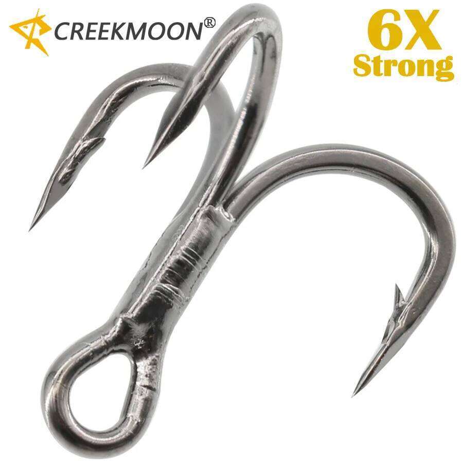 20pcs 6x Treble Classic Fishing Strong Sharp Tackle Hooks 8# 6# 4# 2# Z260228