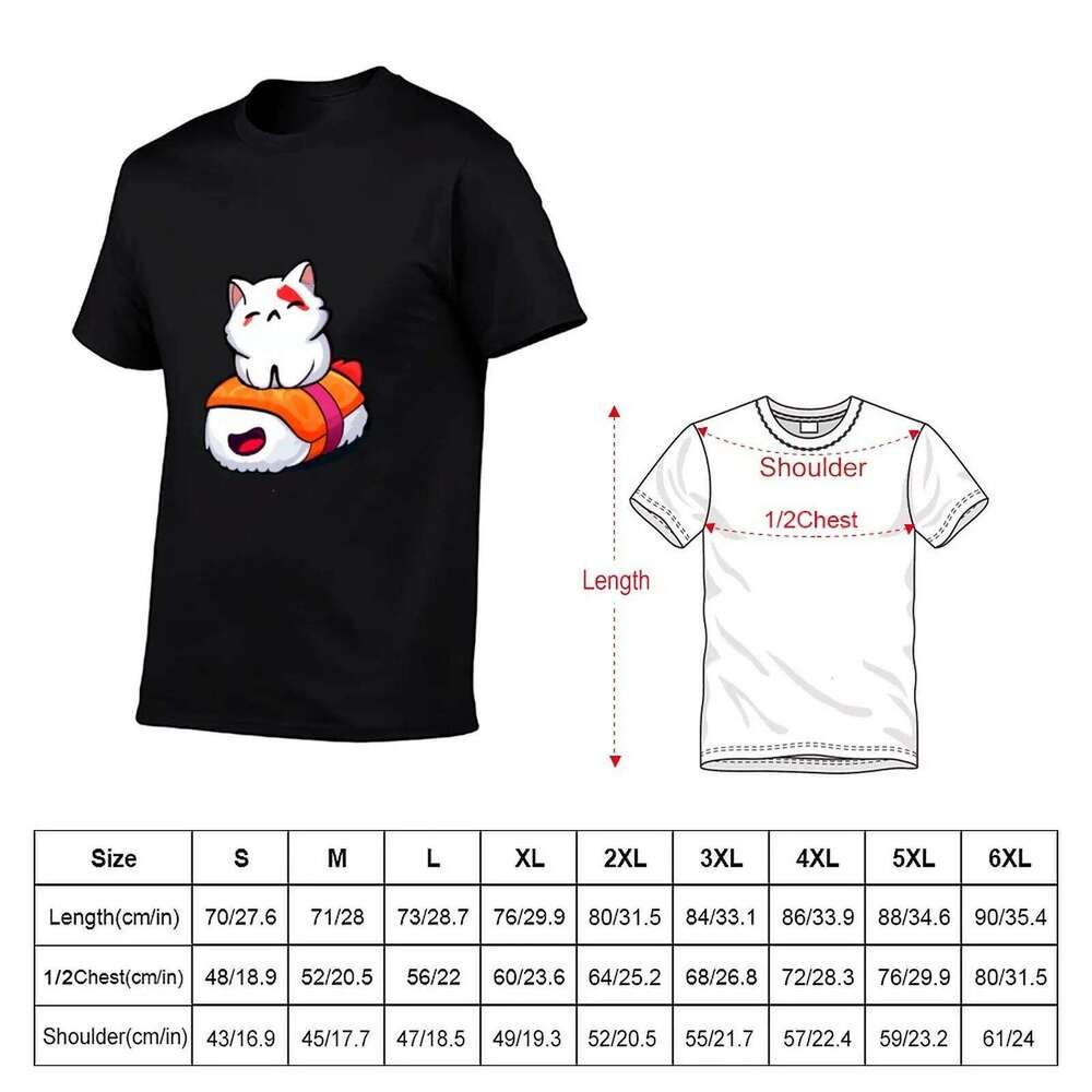 cotton T-Shirt Sushi Cats luxury shirt man shirts 100% t C260228 - view 3