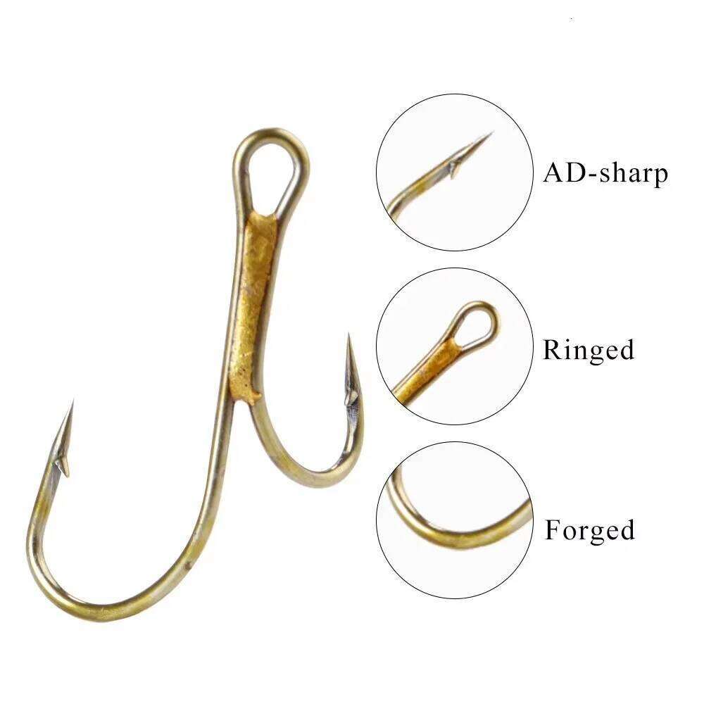 NGB 20PCS High Carbon Steel Double With Eye 1# 2# 4# 6# 8# Barbed Worm Lure Hook Fishing Accessories Z260228